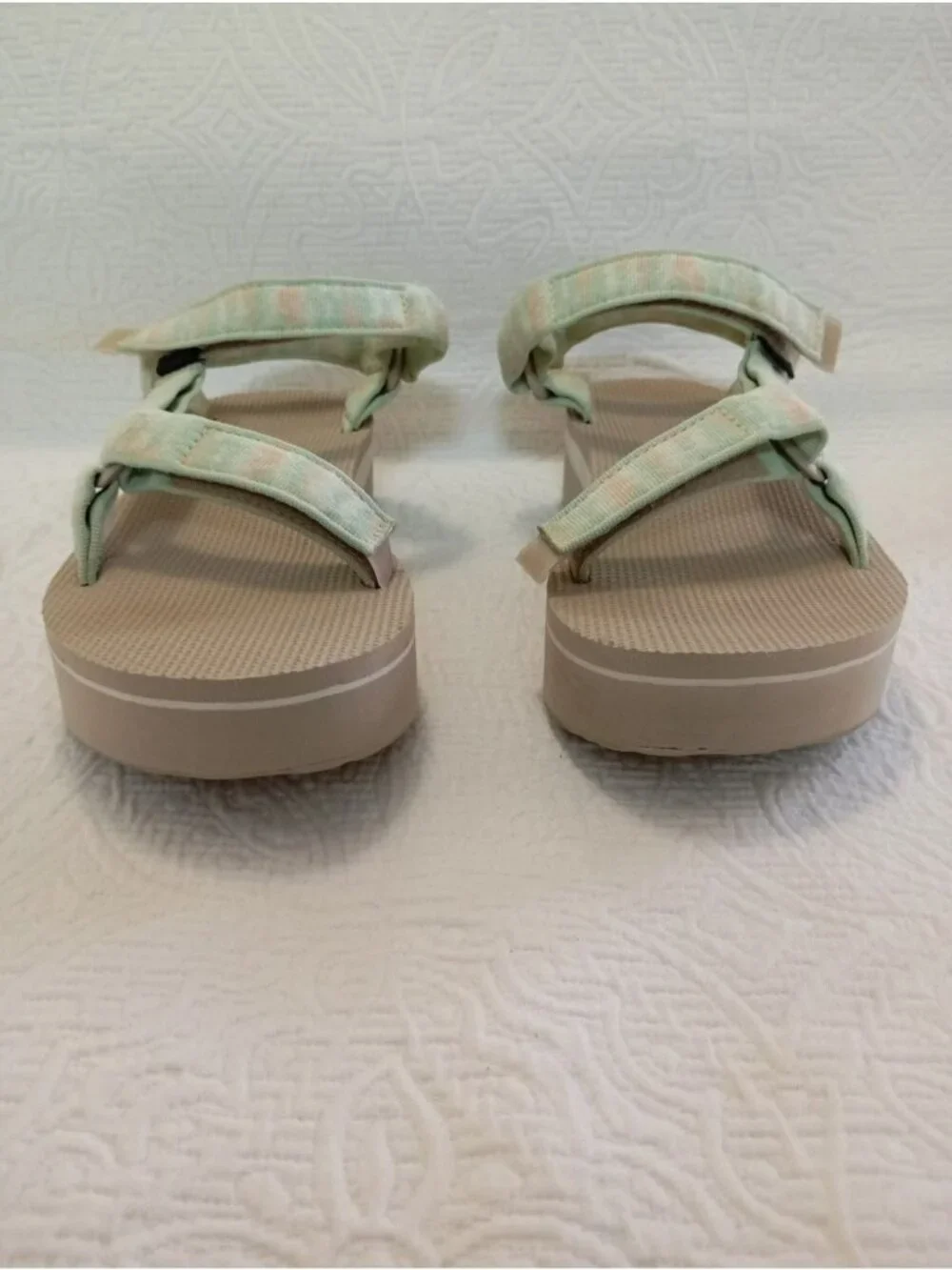 Teva Womens Platform Sport Sandals Pastel Strappy Repreve Size  9